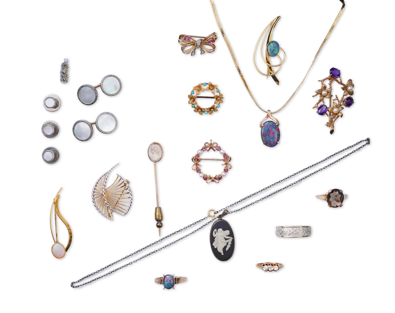 A large collection of jewels